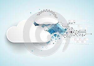 Web cloud technology bussines abstract background