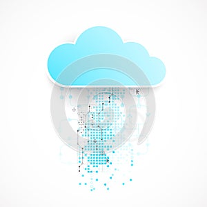 Web cloud technology bussines abstract background