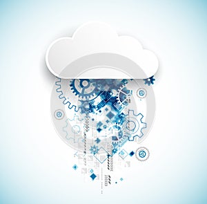 Web cloud technology bussines abstract background