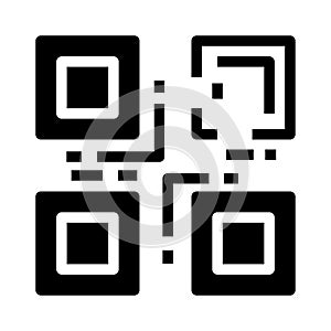 Code vector glyph flat icon