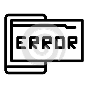 Web code error icon outline vector. Cms development