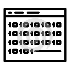 Web code source icon outline vector. Build process