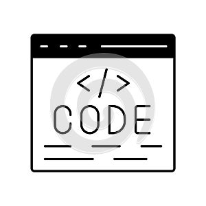 Web Coding Glyph Vector Icon that can easily edit or modify.