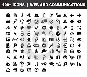 Telarana comunicación iconos 