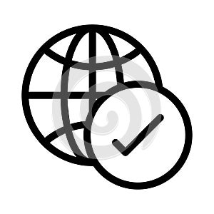 Web complete vector thin  line icon