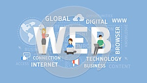 Web concept illustration.