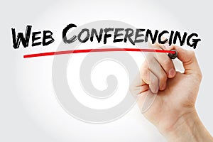 Web Conferencing text with marker