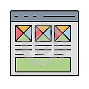 Web container Vector icon which can easily modify or edit .