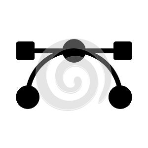 Curve vector glyph flat icon