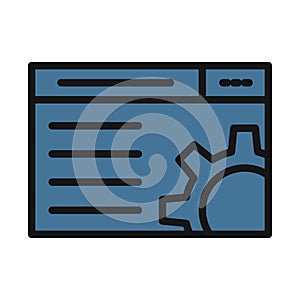 Web Customize, Web Setting line isolated vector icon can be easily modified and edit