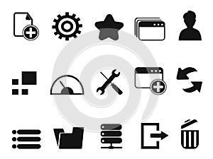 Web Dashboard icons set