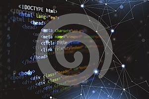 Web deleloping coding background