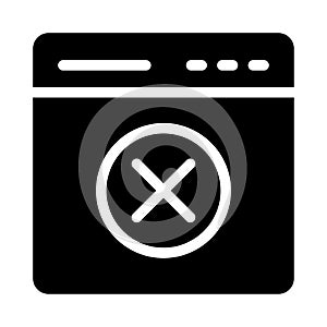 Web delete vector glyph flat icon
