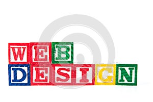 Web Design - Alphabet Baby Blocks on white