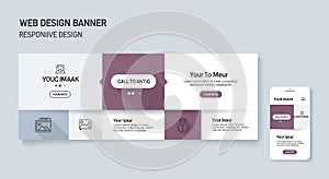 Web design banner showcasing responsive design