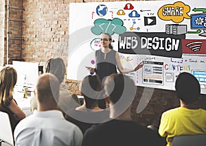 Web Design Blogging Layout Database Information Concept