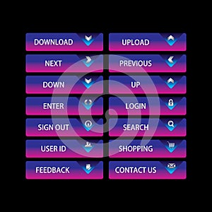 Web Design buttons Theme