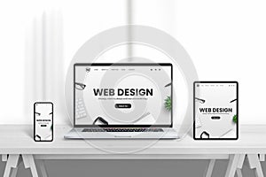 Web design company web site promotion od different devices