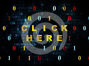 Web design concept: Click Here on Digital