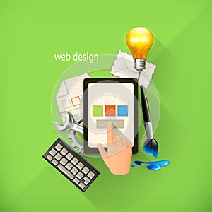 Web-design concept, infographic technology