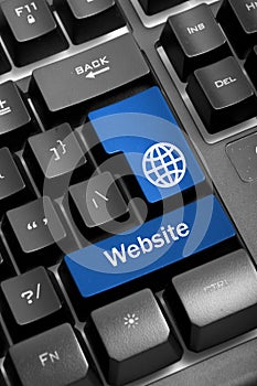 Web design concept on keyboard