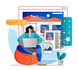 Web design concept in modern flat design.