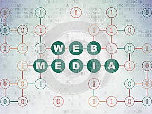 Web design concept: Web Media on Digital Data Paper background