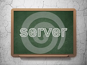 Web design concept: Server on chalkboard background