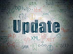 Web design concept: Update on Digital Data Paper background
