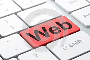 Web design concept: Web on computer keyboard background