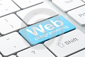 Web design concept: Web Programming on computer keyboard background
