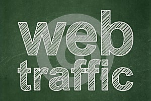 Web design concept: Web Traffic on chalkboard background