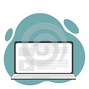 Web design concept, website page development. Landing page template. Web development, optimization, user experience