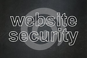 Web design concept: Website Security on chalkboard background