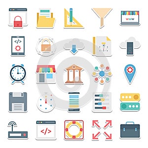 Web Design, Data and Development Isolated Vector Icons