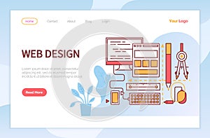 Web Design Developing of Websites Interface Vector