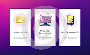 Web design development app interface template