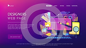 Web design development concept vector illustration