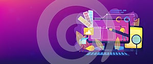 Web design development header or footer banner