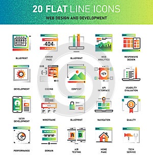 Web Design and Development Icons
