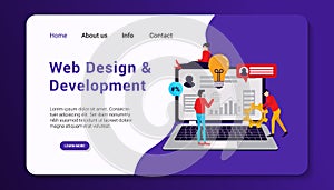 web design & development landing page template graphic design illustration