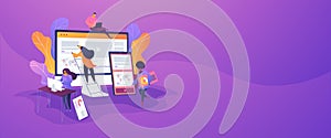 Web design development web banner concept.