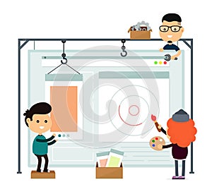 Web design and development. Web site