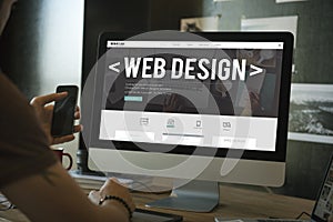 Web Design Digital Media Layout Homepage Page Concept photo