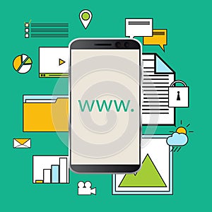 Web design, design, e-commerce, marketing. Vector illustration.