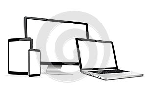 Web design in electronic devices vector eps10