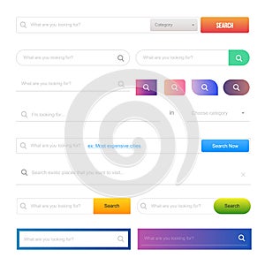 Web Design elements and buttons. UI set.