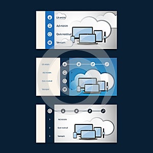 Web Design Elements - Header Designs with Cloud Computing Concept