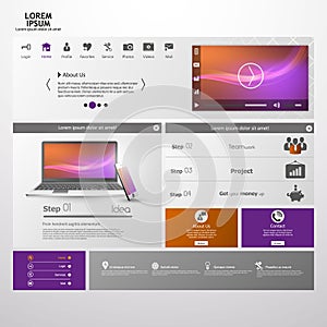 Web Design elements. Templates for website.