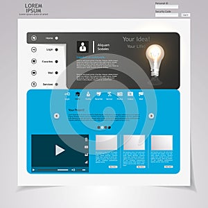 Web Design elements. Templates for website.